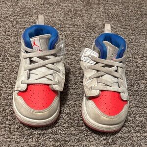 Nike Kids Red and Gray Sneakers
